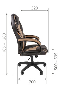 Офисное кресло CHAIRMAN 299, экокожа, черный/бежевый